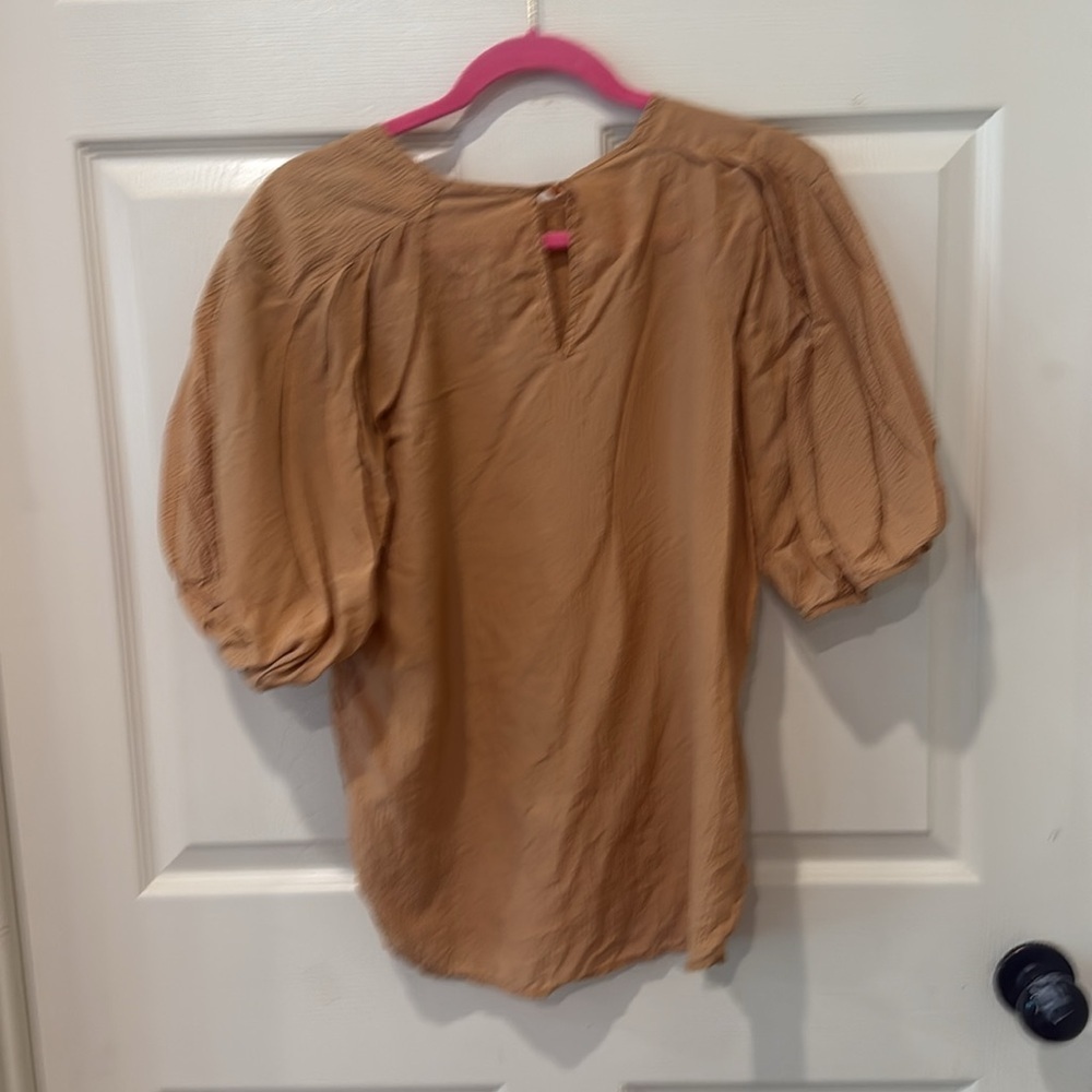Calypso St. Barth silk puff sleeve top, XS - Picture 6 of 7